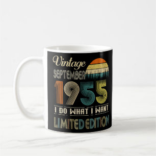 Taza De Café Septiembre de 1955 Vintage Cumpleaños de 67 años