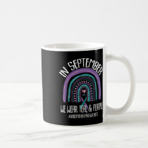 Taza De Café Septiembre Usamos La Prevención Verde azulada Del