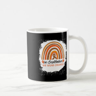 Taza De Café Septiembre Usamos Leucemia Arcoiris Blechada Naran
