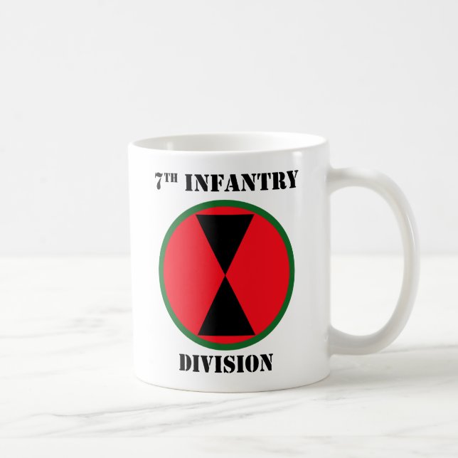 Taza De Café Séptima División de Infantería con texto (Derecha)