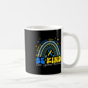 Taza De Café Ser Amable Arcoíris Concienciación Síndrome de Dow