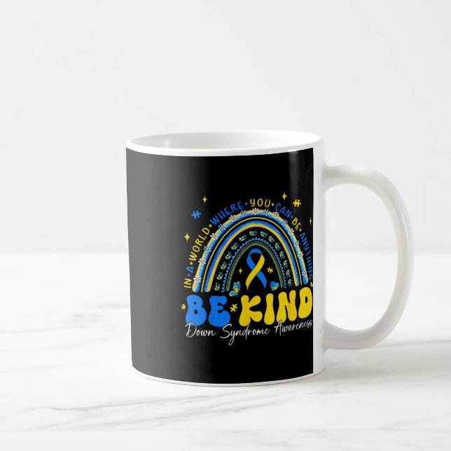 Taza De Café Ser Amable Arcoíris Concienciación Síndrome de Dow (Derecha)
