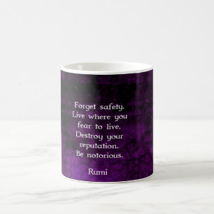 Taza De Café Ser célebre cita Inspiradora de Rumi