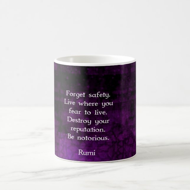 Taza De Café Ser célebre cita Inspiradora de Rumi (Centro)