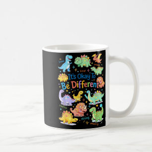 Taza De Café Ser diferente conciencia del autismo dinosaurio t-