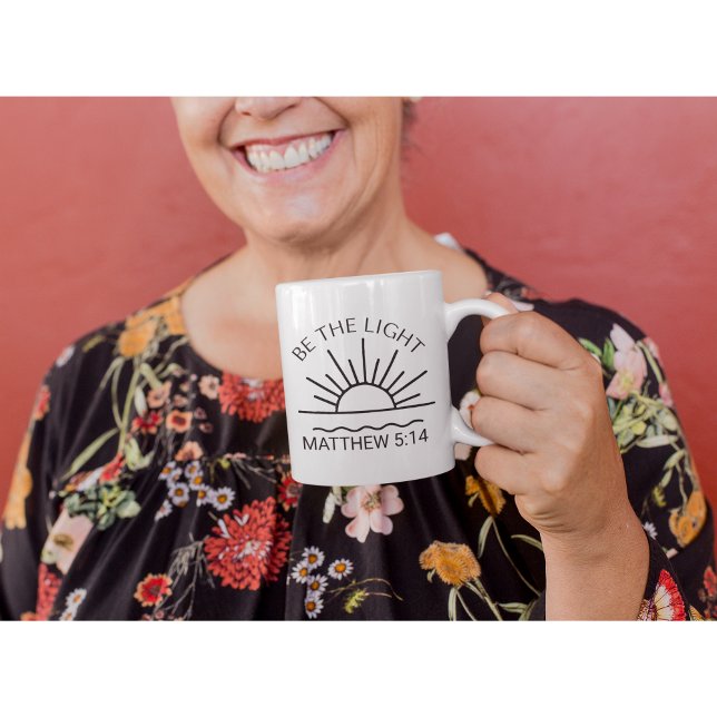 Taza De Café Ser el versículo de la Biblia-Religiosa-Ligera (Subido por el creador)
