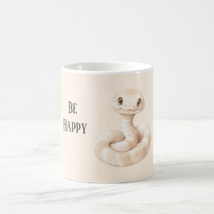 Taza De Café Ser Feliz Serpiente