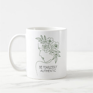Taza De Café Ser Flores Sin Miedo Cabeza Feminine