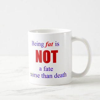 Taza De Café Ser gordo no es un destino......