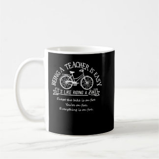 Taza De Café Ser Maestra Es Fácil Es Como Montar Un Té En Bicic
