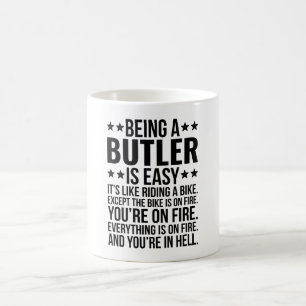 Taza De Café Ser mayordomo es fácil, es como andar en bicicleta