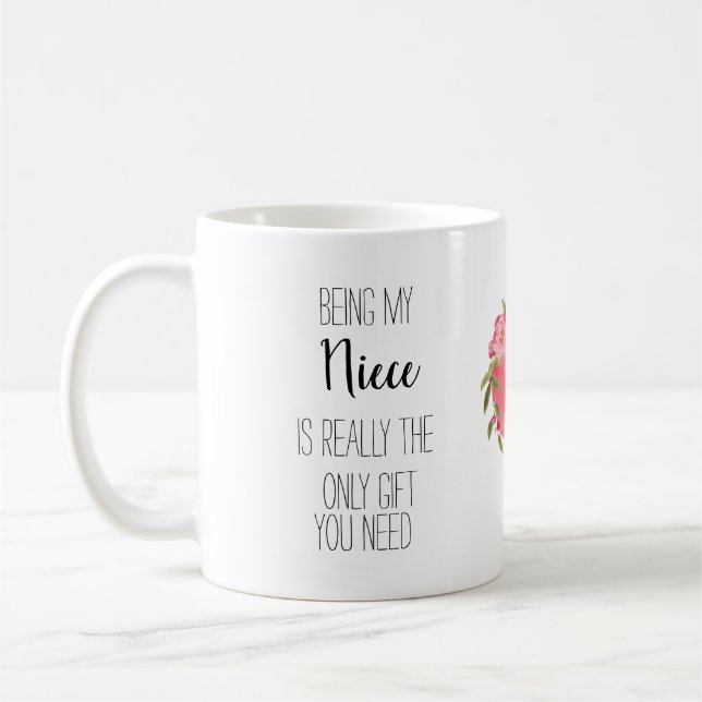 Taza De Café Ser mi Neice es el único regalo que necesitas, (Izquierda)