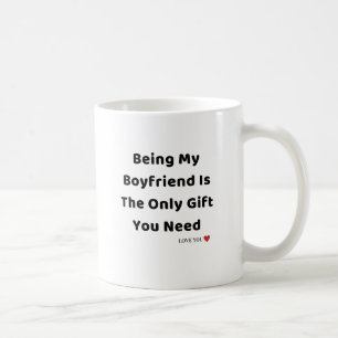 Taza De Café Ser mi novio es el único regalo que necesitas dive