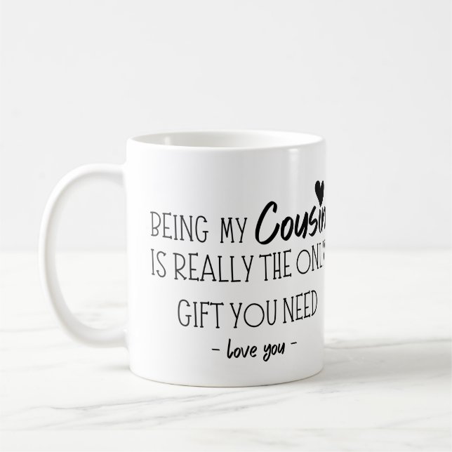 Taza De Café Ser Mi Primo Es Realmente El Único Regalo Que Nece (Izquierda)