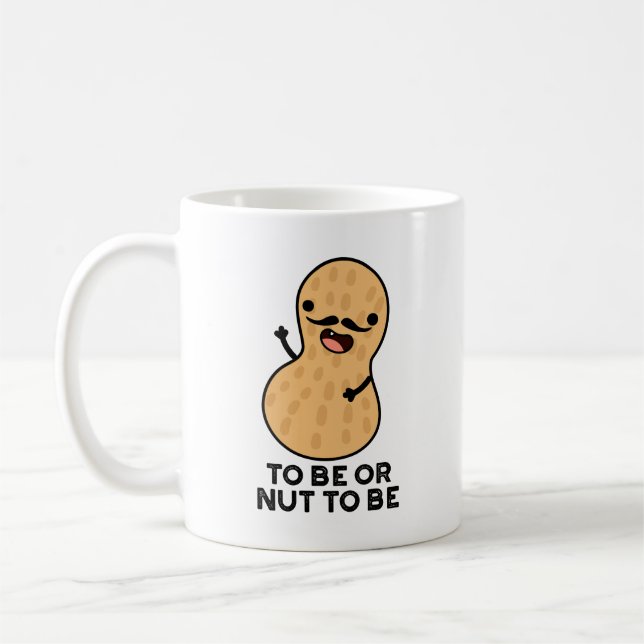 Taza De Café Ser O No Ser Divertidos Puntitos De Maní (Izquierda)