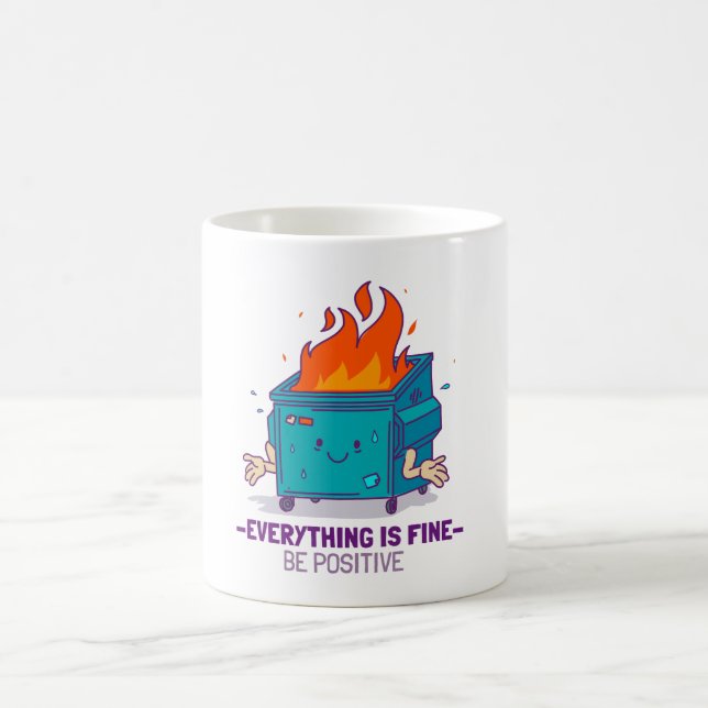 Taza De Café Ser positivo inspirador (Centro)