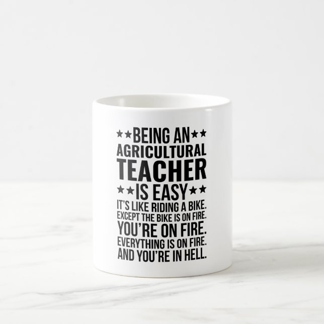 Taza De Café Ser profesor de agricultura es fácil (Centro)