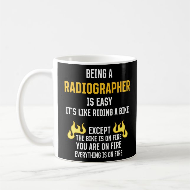 Taza De Café Ser radiógrafo es un técnico de radiología fácil (Izquierda)