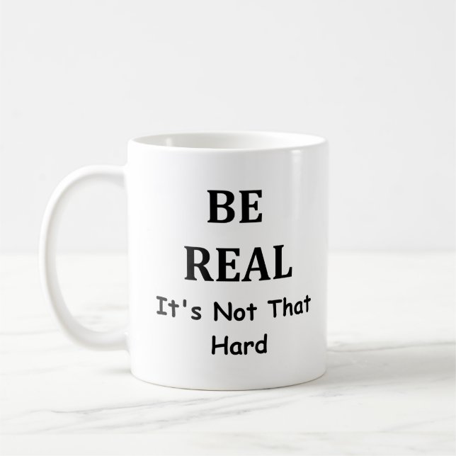 Taza De Café Ser real - Café Mug - Blanco (Izquierda)