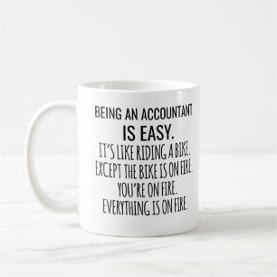 Taza De Café Ser un contable es fácil, es como andar en bicicle