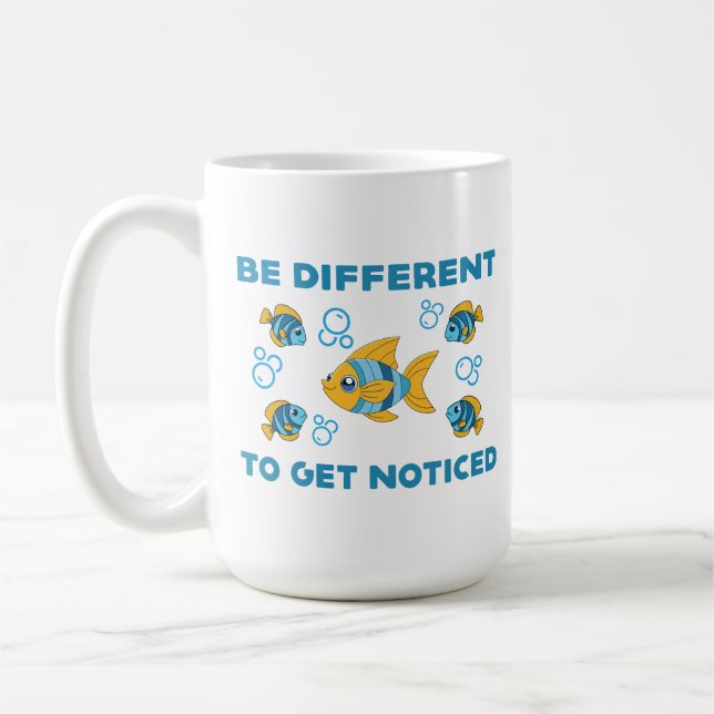 Taza De Café Ser un diseño creativo diferente con peces (Izquierda)