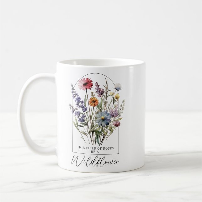Taza De Café Ser un tanque de flores silvestres (Izquierda)