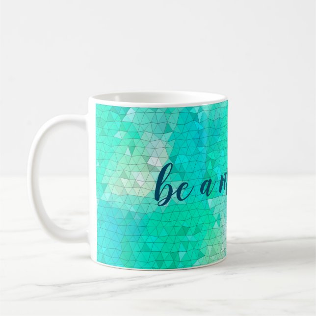Taza De Café Ser una sirena acuática azul mosaico (Izquierda)
