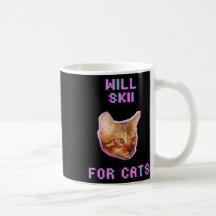 Taza De Café Será el esquí para gatos divertida aventura de nie