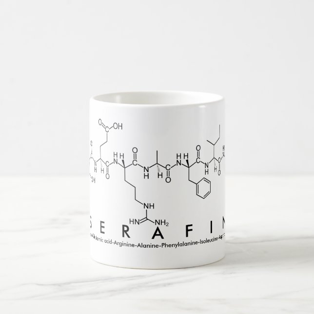 Taza De Café Serafin peptide nombre mug (Centro)