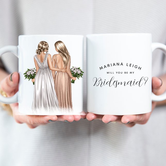 Taza De Café ¿Serás mi dama de honor? Chicas En Bastones (Subido por el creador)