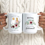 Taza De Café ¿Serás mi dama de honor? Chicas En Robes Floral C<br><div class="desc">¡Estos magníficos tazones definitivamente harán que tu futura fiesta de novias sea genial! Vea toda la colección para obtener más personalizaciones.</div>