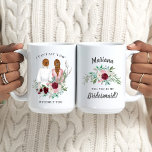 Taza De Café ¿Serás mi dama de honor? Chicas En Robes Florales<br><div class="desc">¡Estos magníficos tazones definitivamente harán que tu futura fiesta de novias sea genial! Vea toda la colección para obtener más personalizaciones.</div>