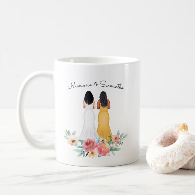 Taza De Café ¿Serás mi dama de honor/dama de honor propuesta? (Con donut)