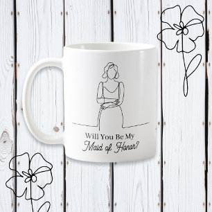 Taza De Café ¿Serás Mi Dama de Honor Propuesta