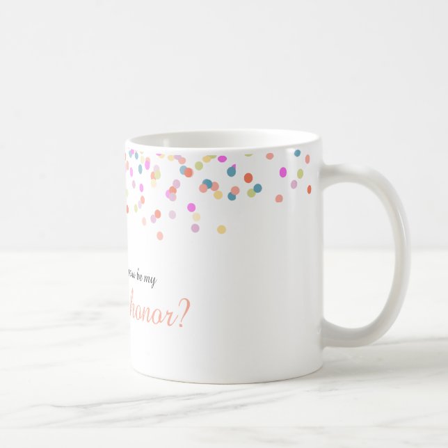Taza De Café ¿Serás mi empleada del Confetti festivo de honor? (Derecha)