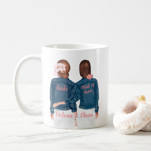 Taza De Café ¿Serás mi empleada del honor Jean Jacket Mug?