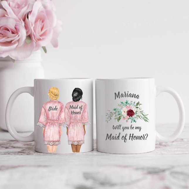 Taza De Café ¿Serás mi Madrina Honor? Chicas en batas (Subido por el creador)