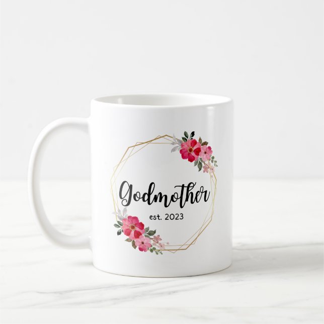 Taza De Café ¿Serás Mi Madrina Mug 2023 regalo de propuesta (Izquierda)