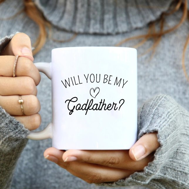 Taza De Café ¿Serás Mi Padrino? Madre simple para ser (Will You Be My Godfather? Simple Mother to Be Coffee Mug)