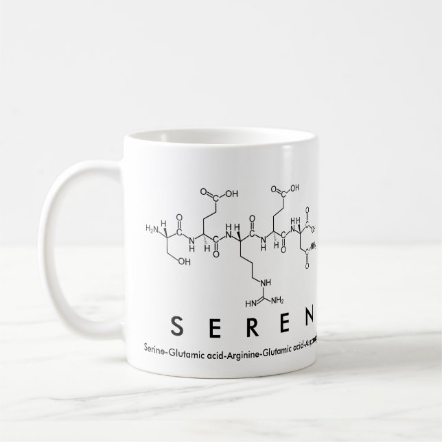 Taza De Café Seren peptide nombre mug (Izquierda)
