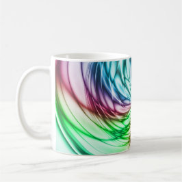 Taza De Café Serendipia | Arte fractal multicolor