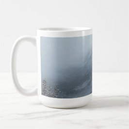 Taza De Café Serene Gray Snowy Peaks Coffee Mug