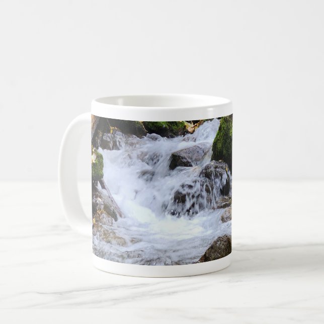 Taza De Café Serene Green Mossy Stream Coffee Mug (Anverso izquierdo)