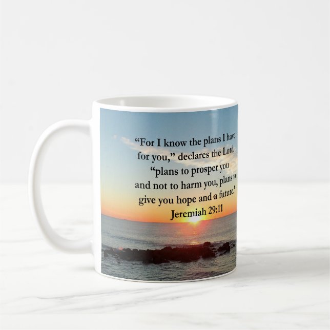 TAZA DE CAFÉ SERENE JEREMIAH 29:11 SUNRISE (Izquierda)