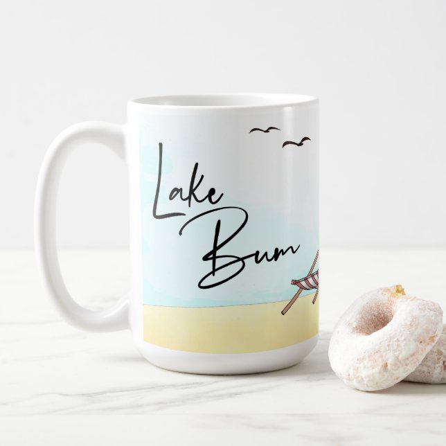 Taza De Café Serene Lake Bum (Con donut)