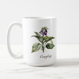 Taza De Café Serene Watercolor Comfrey, personalizado