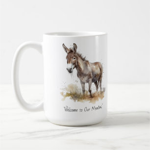 Taza De Café Serenidad de burro encantador, personalizada