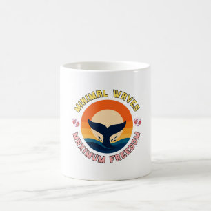 Taza De Café Serenidad de la cola de ballena al atardecer