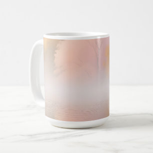 Taza De Café Serenidad del Lago en Otoño Brumoso
