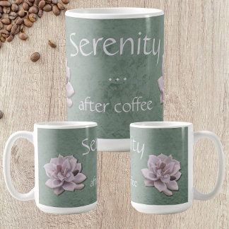 Taza De Café Serenidad Después Del Café Echeveria Cottagecore